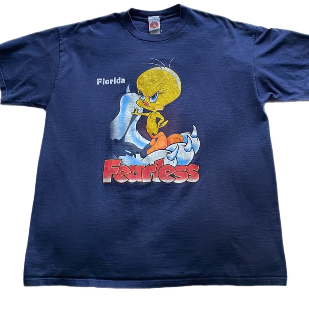 Vintage 90s Looney Tunes Tweety Bird Florida Fearless Graphic Tee